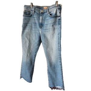 MOTHER Denim Insider Step Crop Fray Jeans in Limited Edition 32